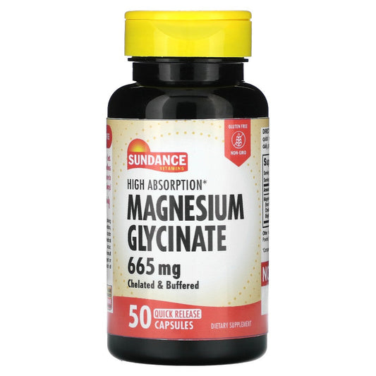 Sundance Vitamins High Absorption Magnesium Glycinate 665 Mg Quick Release Capsules