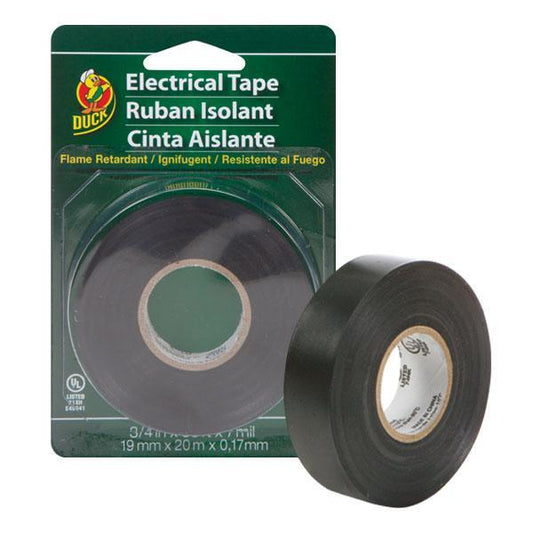 Duck Pro Electrical Tape, 3/4" X 66 Ft, 1" Core, Black