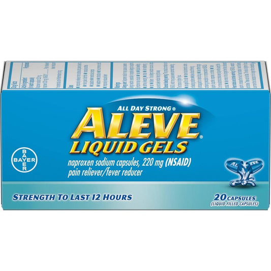 Aleve Liquid Gels W Naproxen Sodium, Pain Reliever/Fever Reducer, 220 Mg