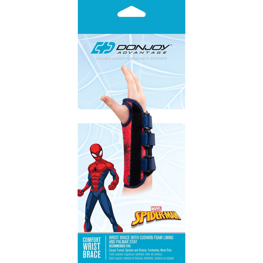 Donjoy Advantage Spider-Man Comfort Wrist Brace, Youth/Teen, Right Hand