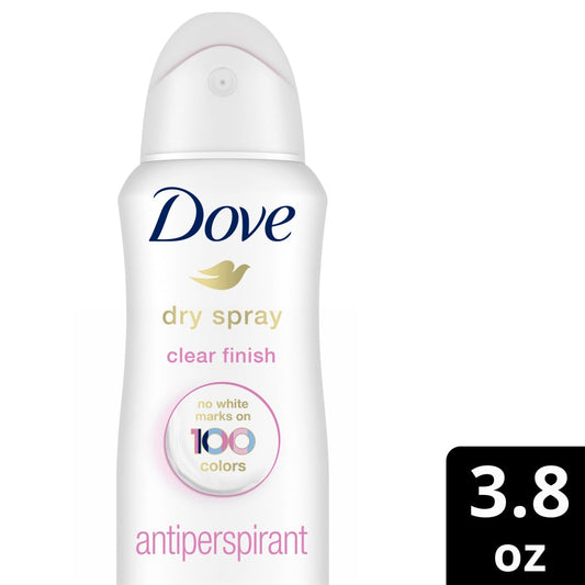 Dove Advanced Care Dry Spray Invisible Clear Finish Antiperspirant Deodorant, 3.8 Oz