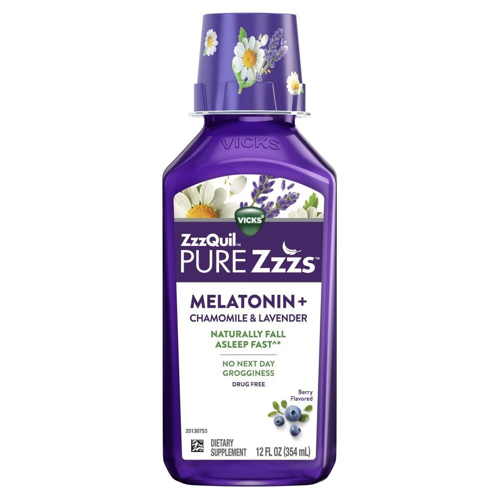 Vicks Melatonin+, Drug Free, Berry Flavored - 12 Fluid Ounce