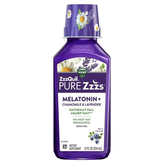 Vicks Melatonin+, Drug Free, Berry Flavored - 12 Fluid Ounce