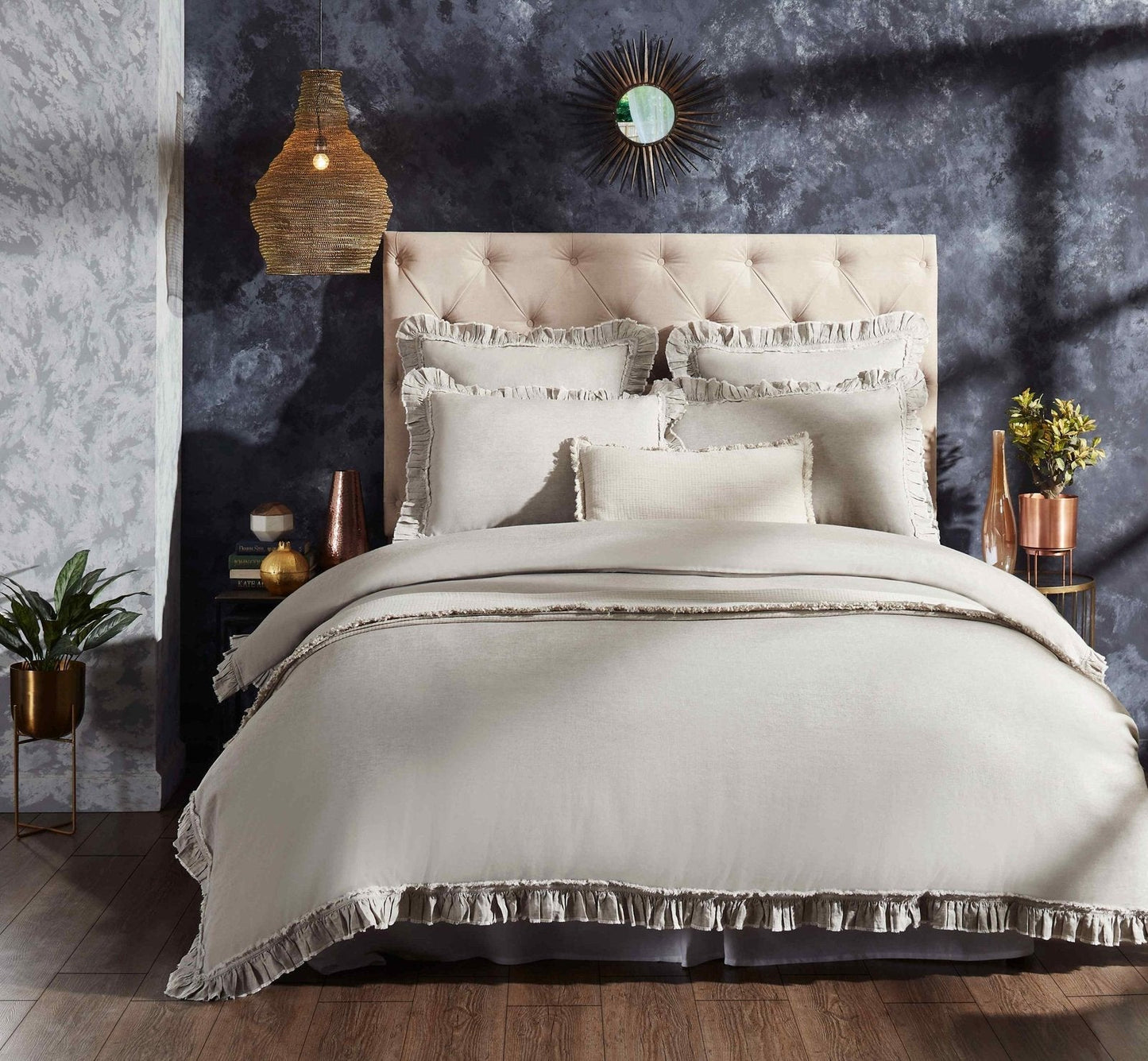 Ruffle European Linen Duvet Cover