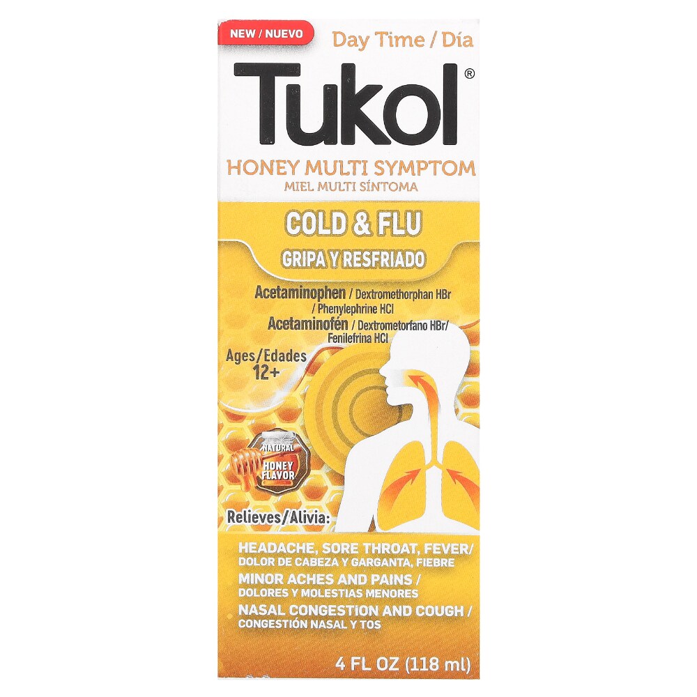 Tukol Day Time Multi Symptom Honey Cold & Flu 4 Oz