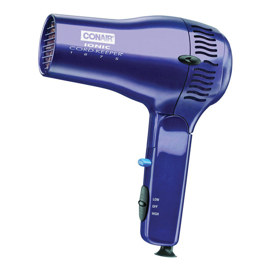 Conair 289r 1875 Watt Cord-keeper Folding Hair Dryer, Dark Blue