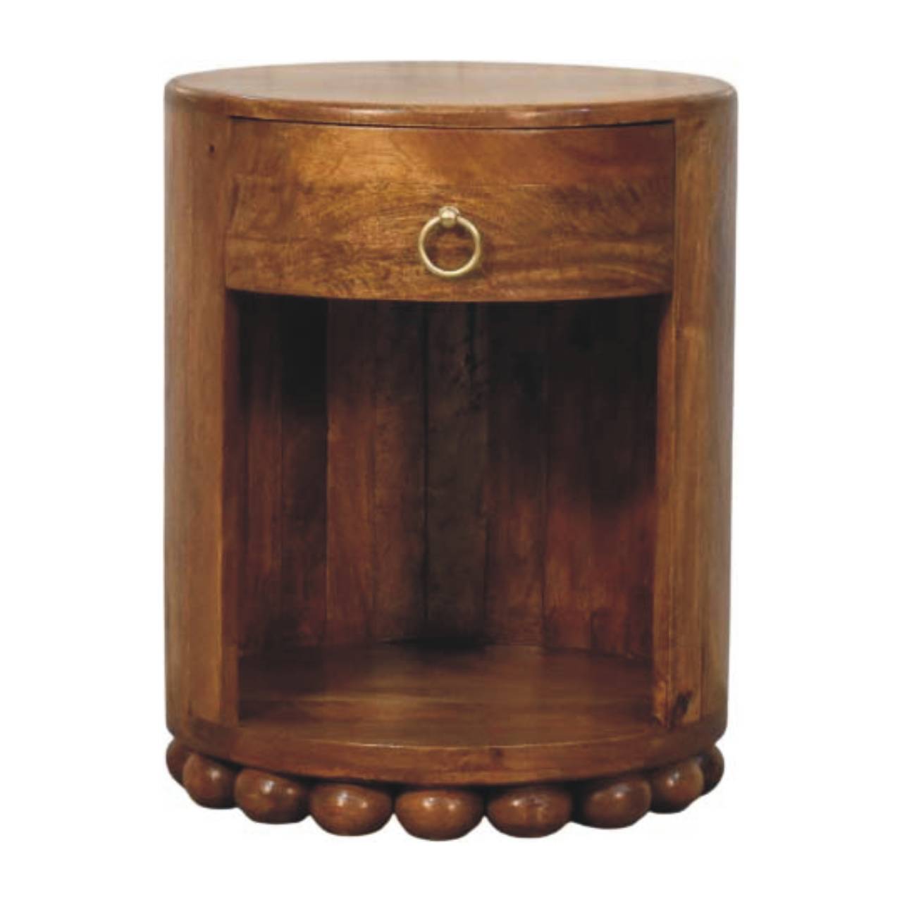 Solid Wood Bola Round Side Table