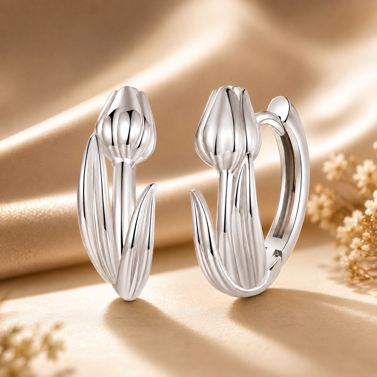 925 Sterling Silver White Gold Plated Earrings for Women