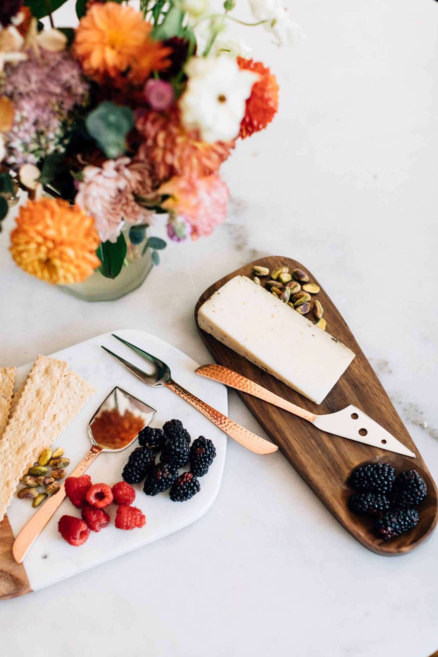 Hammered Handle Cheese Servers