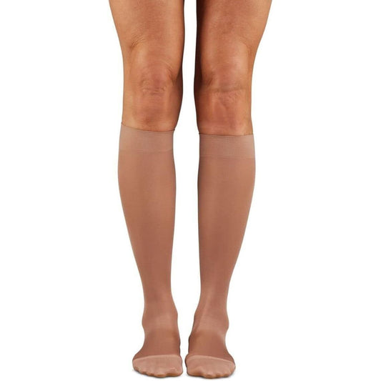 Dr. Comfort Unisex Microfiber Medical Knee-High 20-30mmHg (Beige) Large