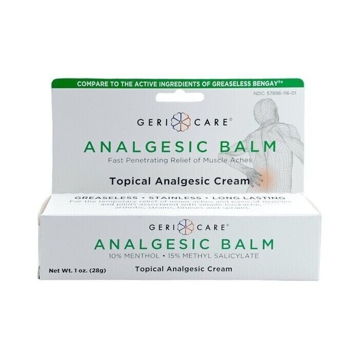Geri Care Analgesic Balm Topical Cream 1 Oz