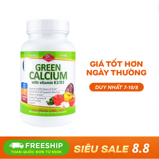 Olympian Labs Canxi Hữu Cơ Green Calcium 100 Viên