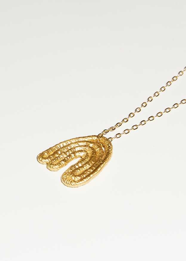 Leaf Pendant - 14K Gold Plate