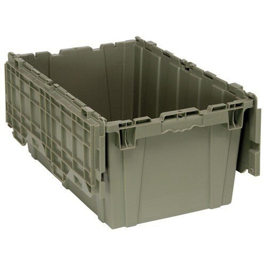 Quantum Storage Systems Gray Attached Lid Container, Plastic