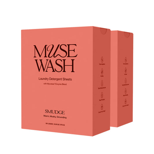 MUSEWASH Laundry Detergent Sheets, SMUDGE (100 Loads, 2 Boxes)