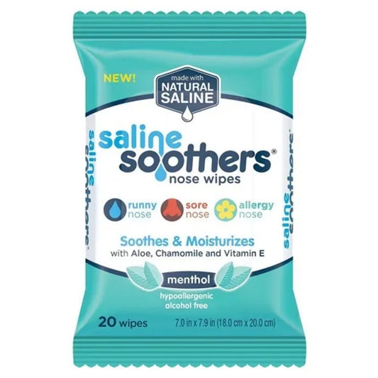 Eleeo Brands LLC Saline Soothers Nose Wipes Menthol