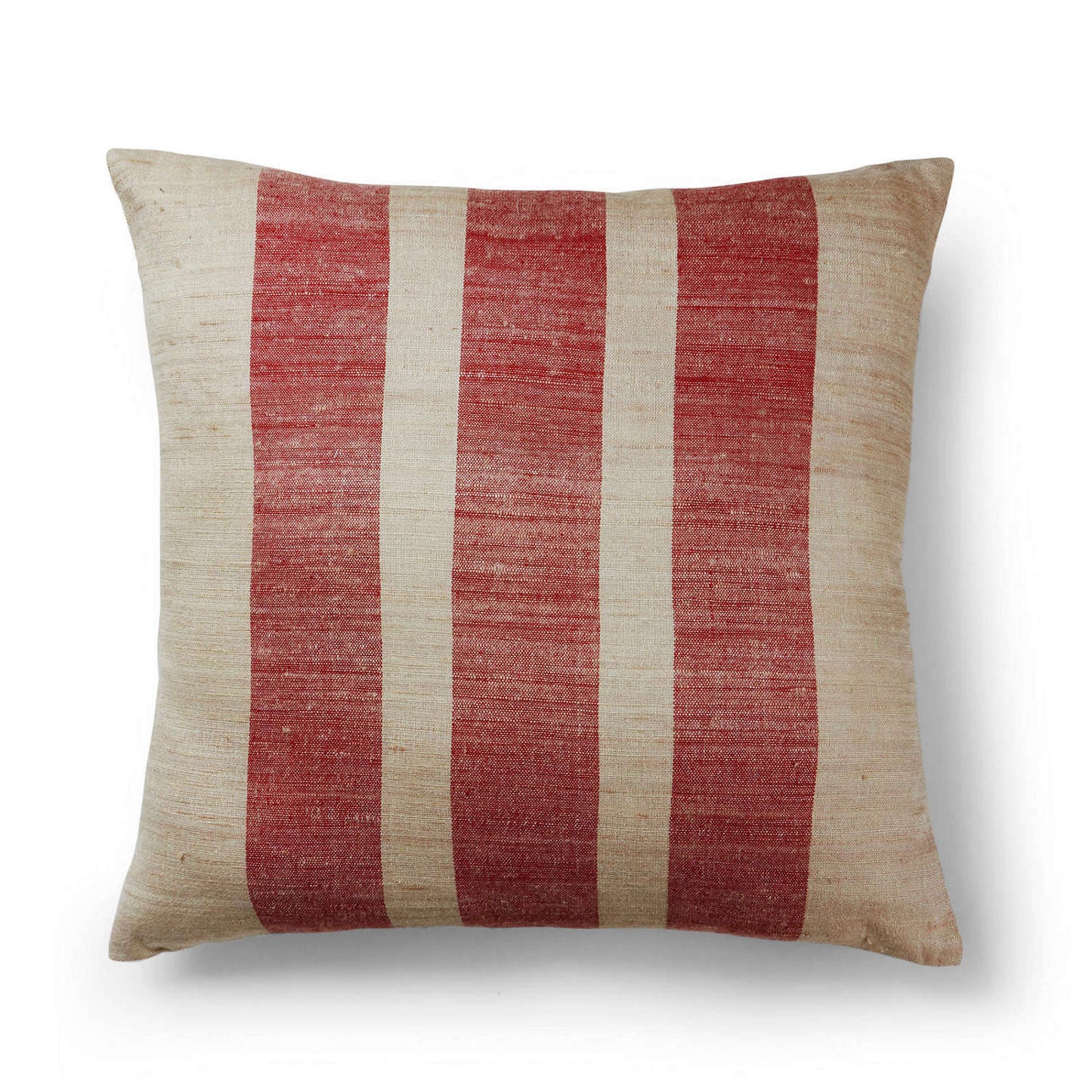 Striped Silk Pillow with Down-Alternative Insert – Handspun, Handwoven & Cruelty-Free