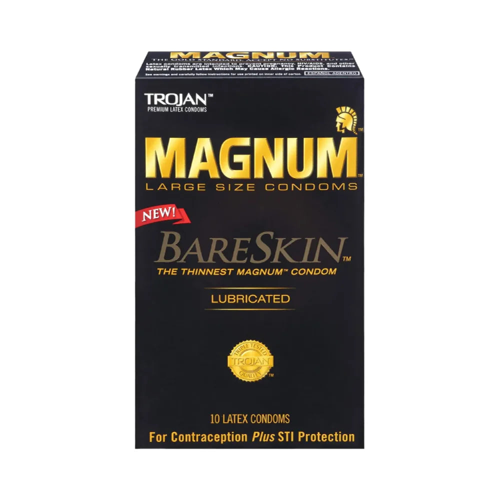 Trojan Magnum Large Size BareSkin Lubricated Latex Condoms
