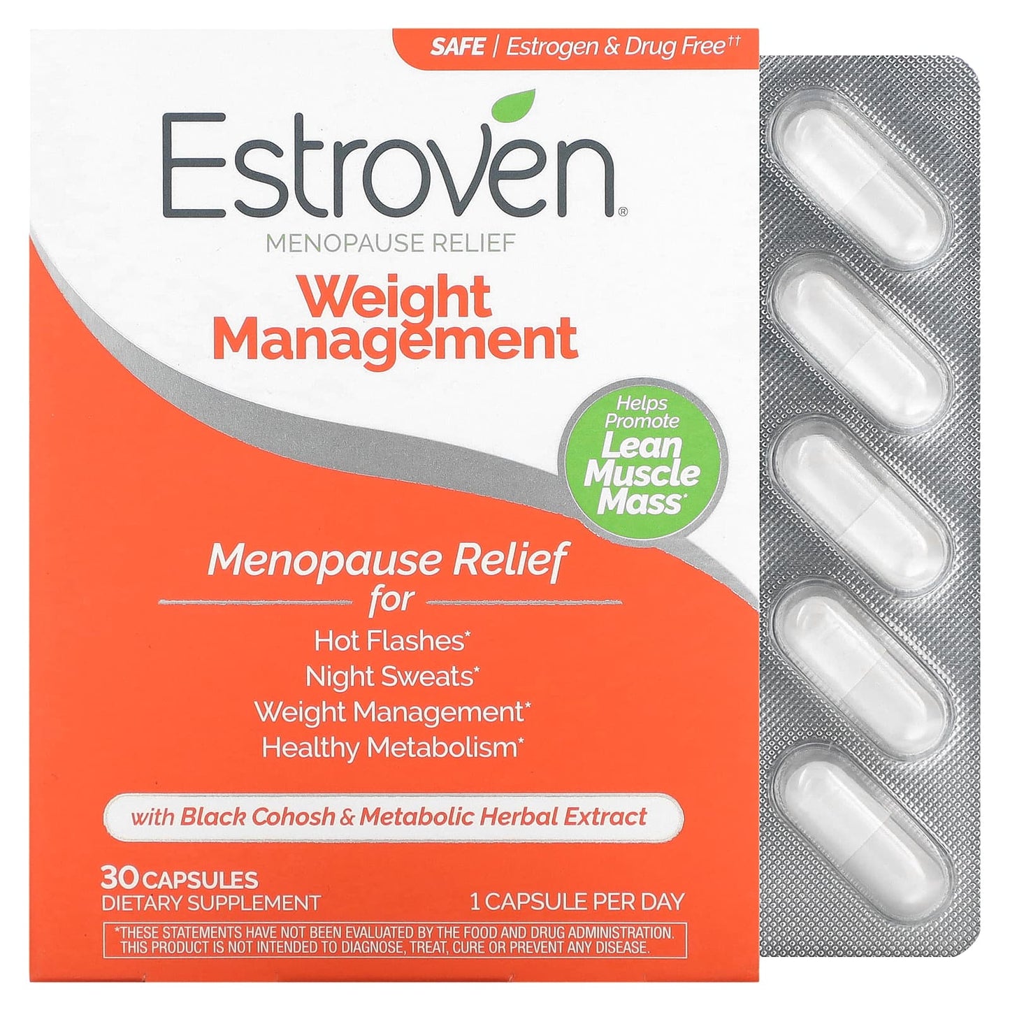 Estroven Menopause Relief & Weight Management, Capsules