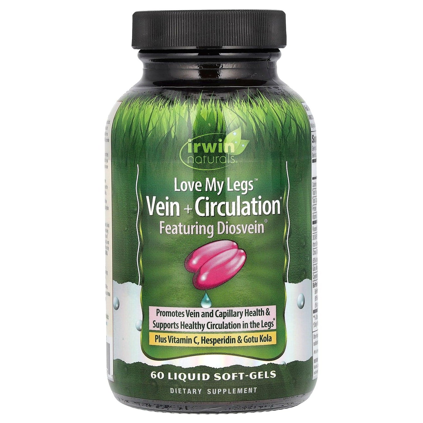 Irwin Naturals Love My Legs, Vein + Circulation, 60 Liquid Soft-Gels
