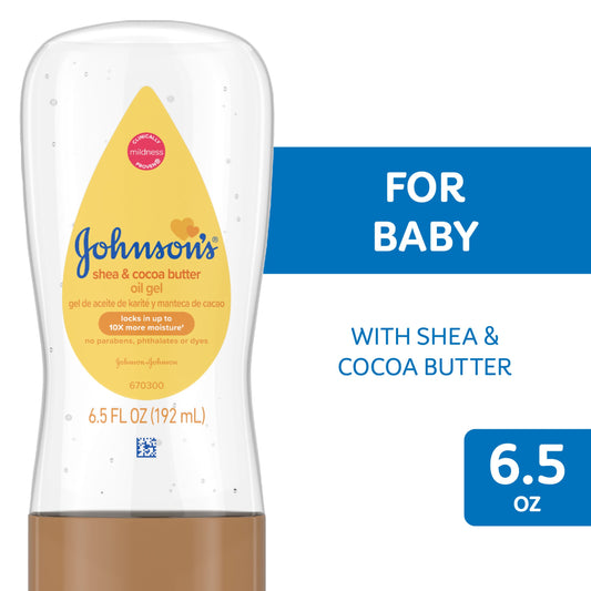 Johnson's Baby Oil Gel With Shea Cocoa Butter 6.50 Fl Oz
