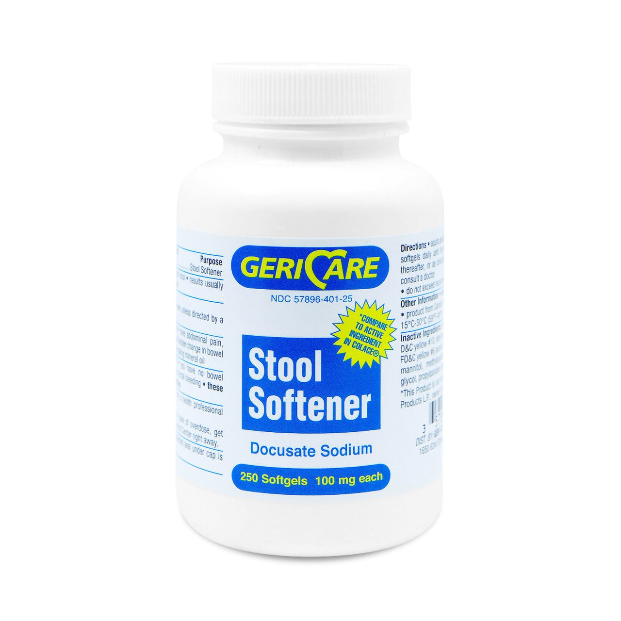 Geri-Care Docusate Sodium Stool Softener #401-25-GCP