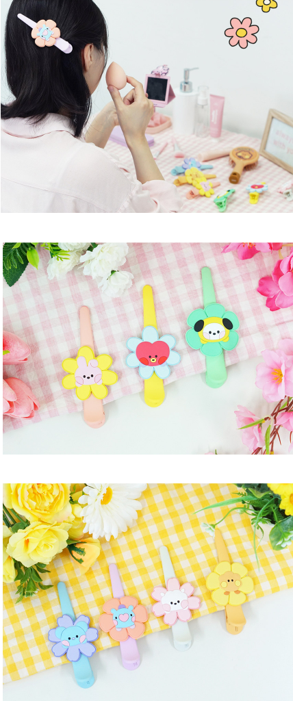 BTS x BT21 Minini Happy Flower Hair Clip