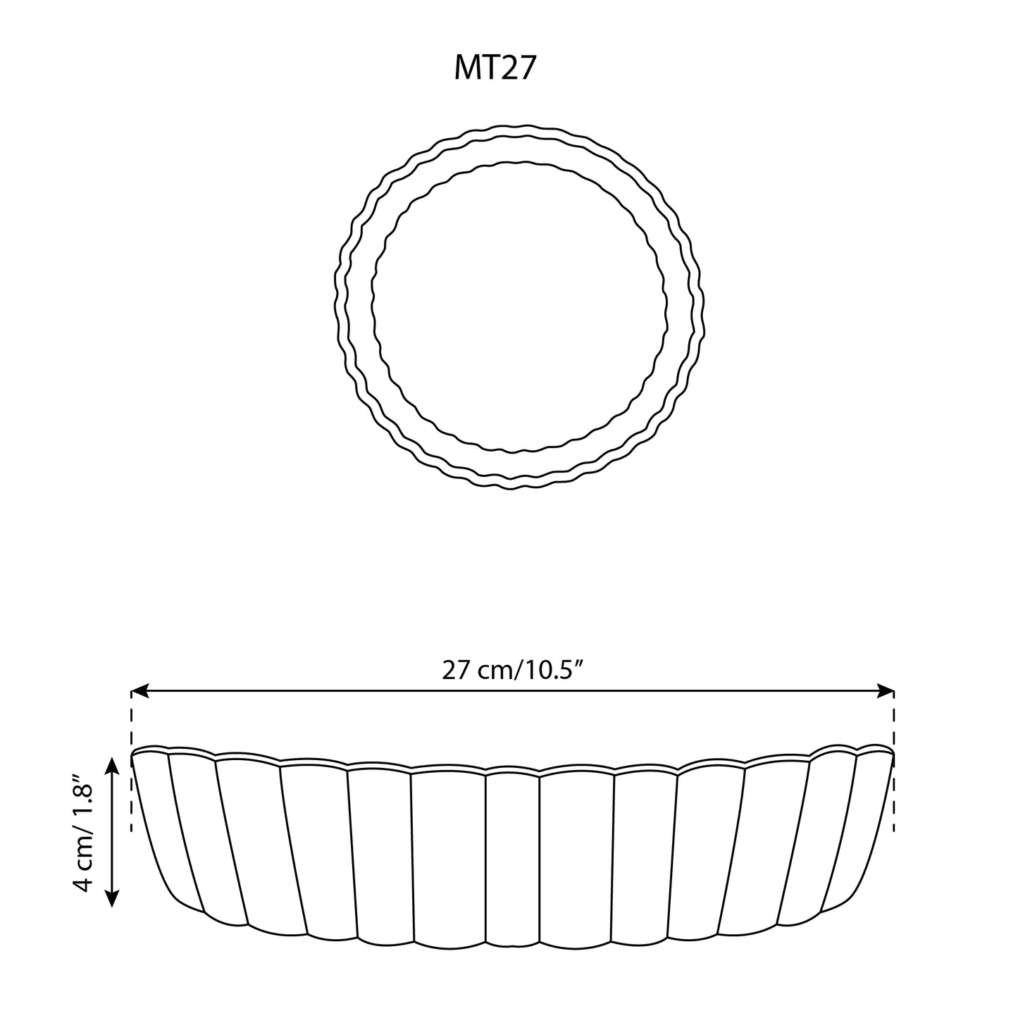 Rounded Stoneware Pie Dish