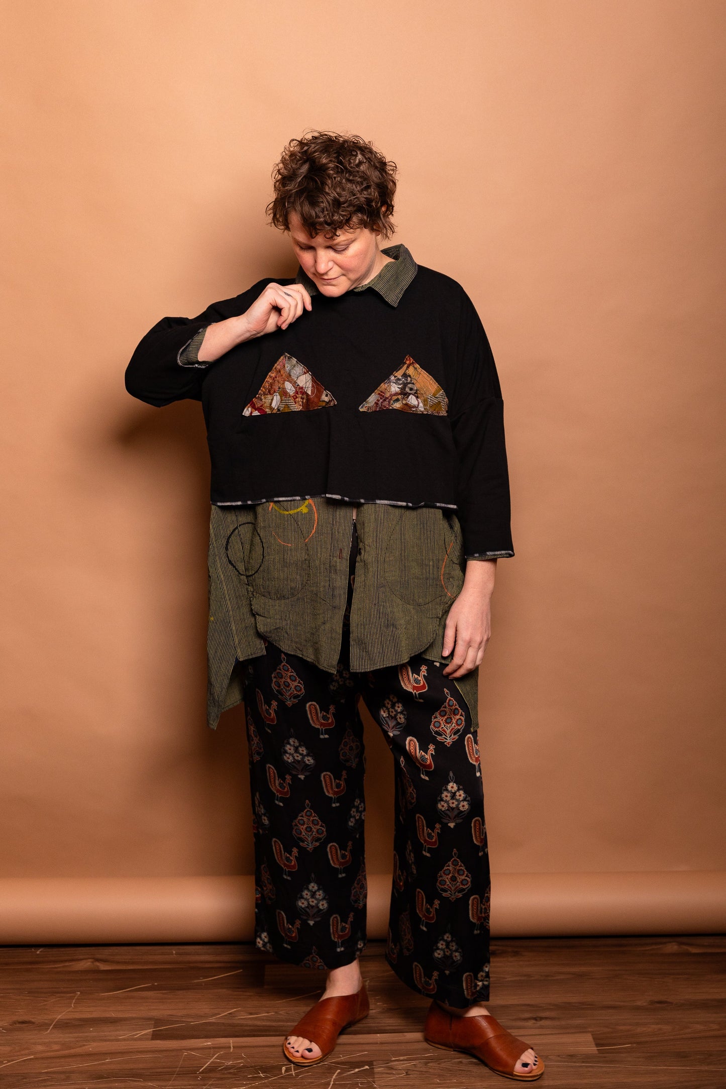 Hand-Painted Tilt Button-Up