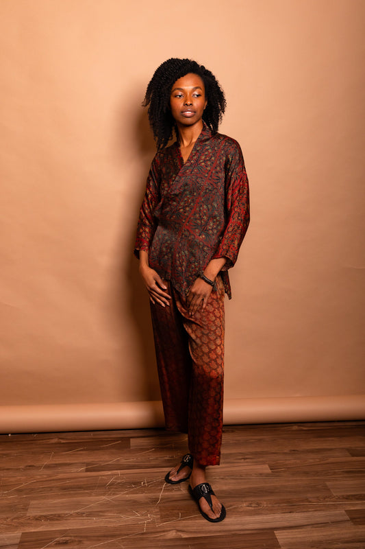 Zero-Waste Modal & Silk Uno Wrap Blouse