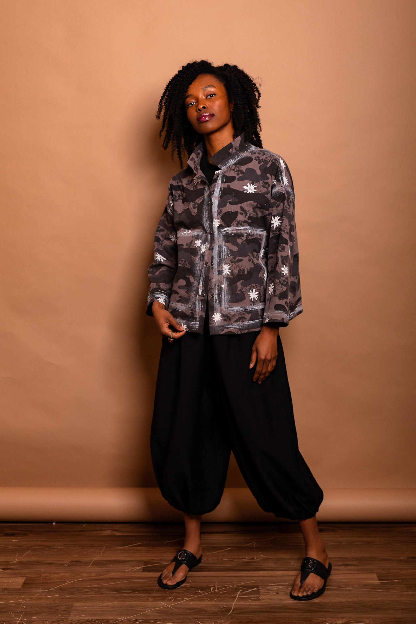 Japanese Modal & Nylon Hand-Pleated Tulip Pant