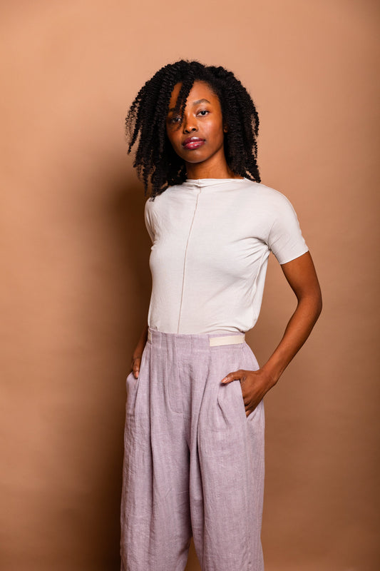 Modal & Silk Shrunken Shirt