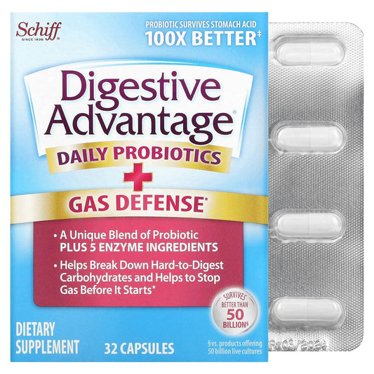 Digestive Advantage Fast Acting Enzymes Plus Daily Probiotic Capsule -32ct