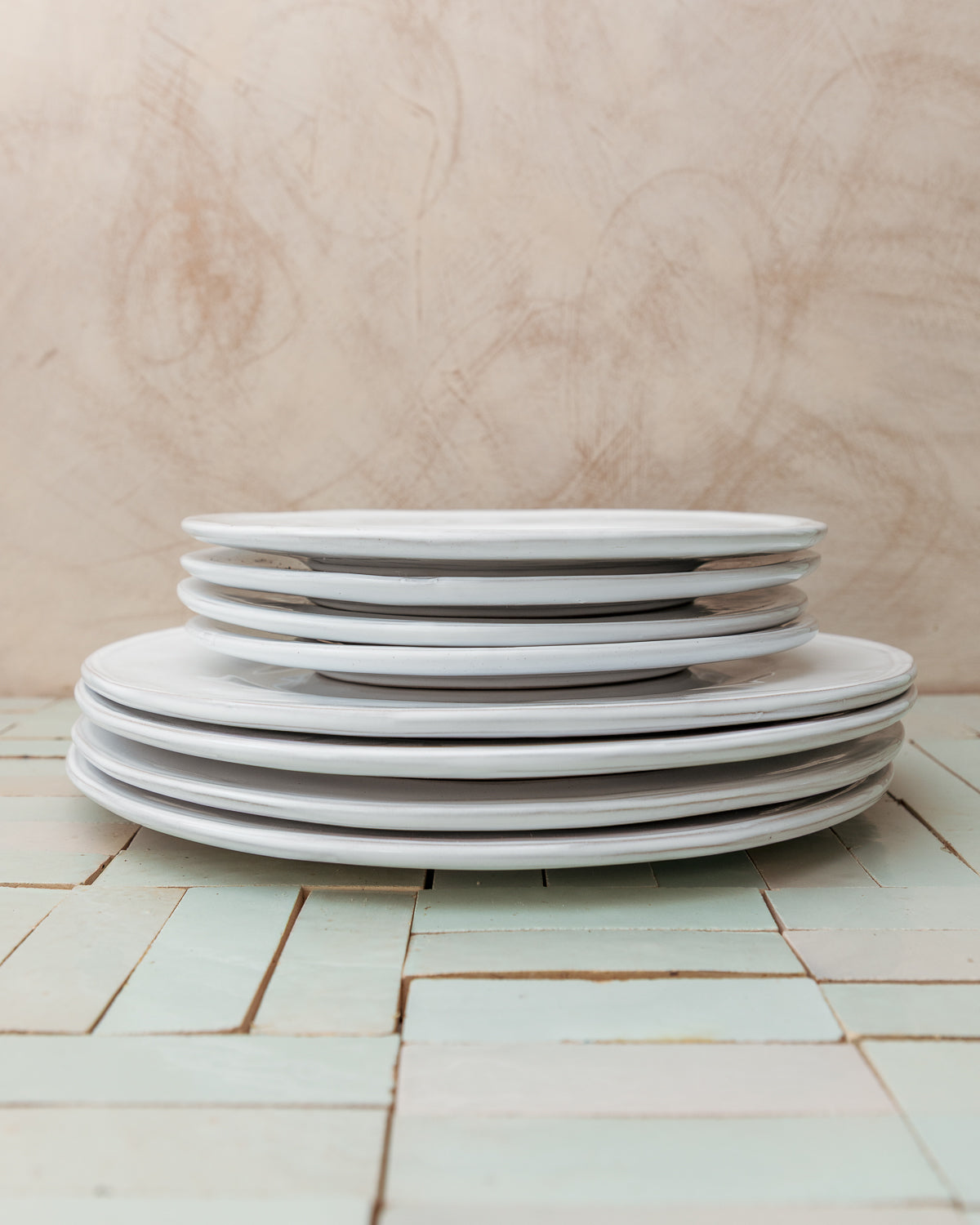 Oval Dinner Plates in Milk White - Set of 4