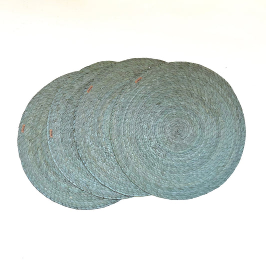 S/4 Palm Single Sided Placemat - Aqua
