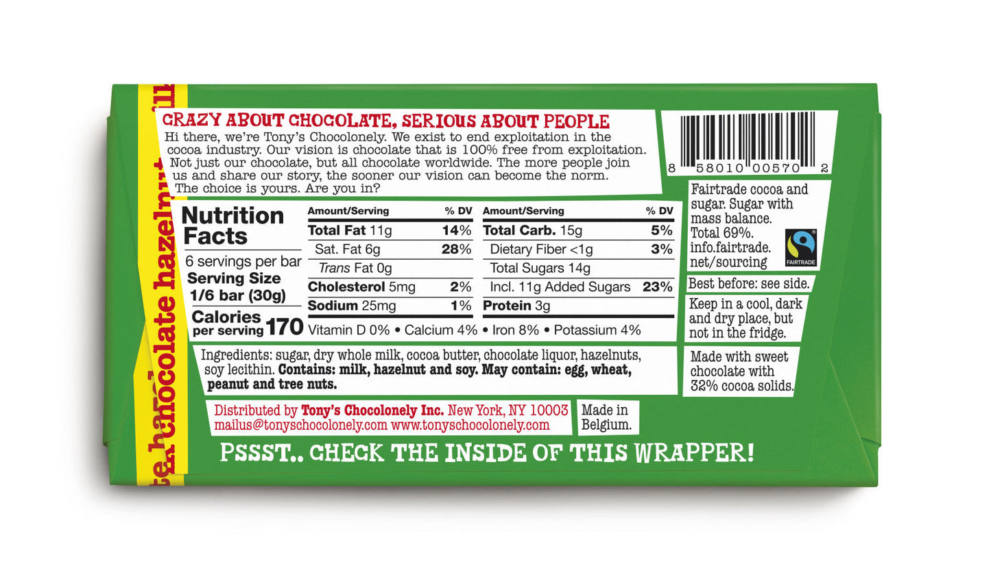 Milk Hazelnut Chocolate Bar 32%