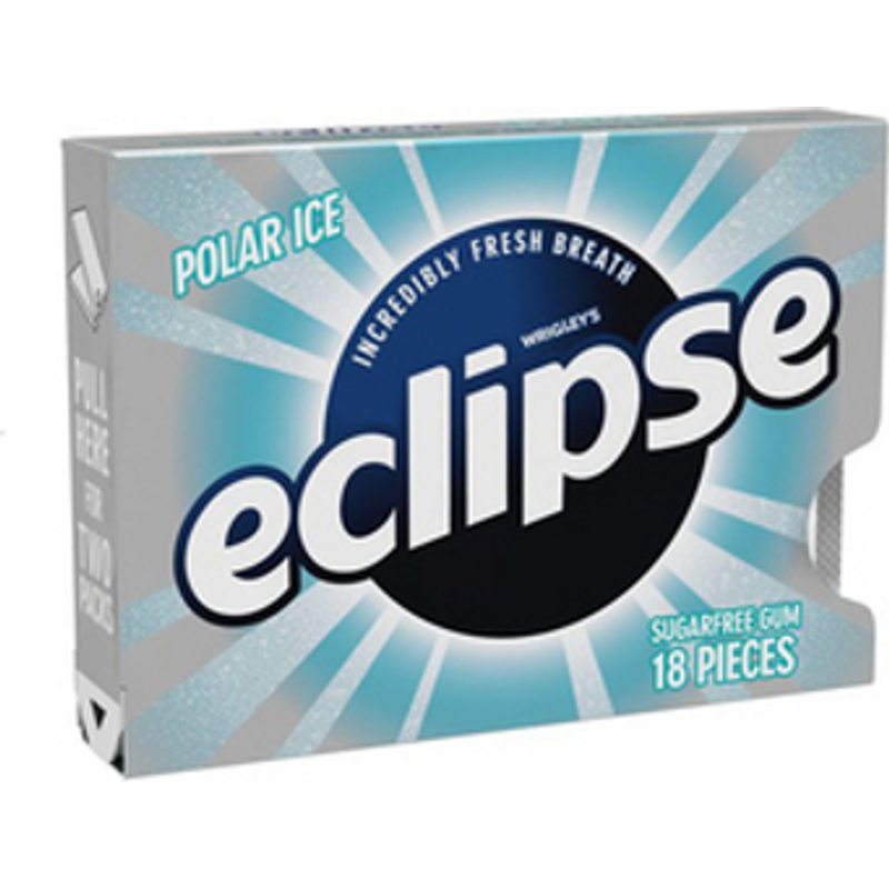 Eclipse Polar Ice Sugar Free Chewing Gum, Single Pack, 18 Piece