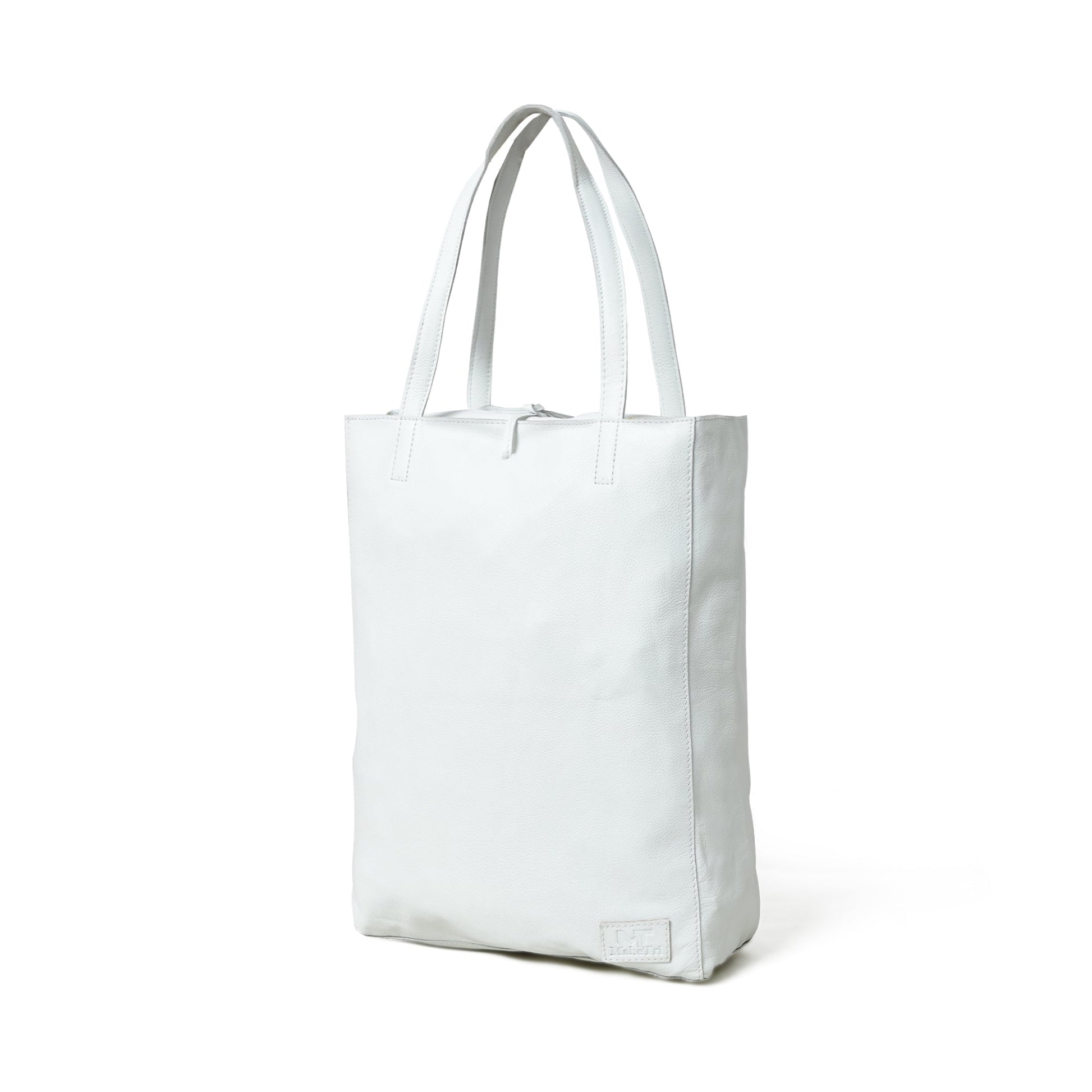 White Leather Shoulder Tote Bag - Osadia Concept Store