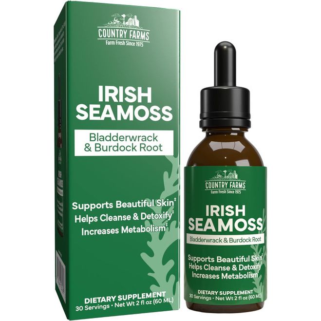 Country Farms Irish Sea Moss, Bladderwrack And Burdock Root, 2 Oz