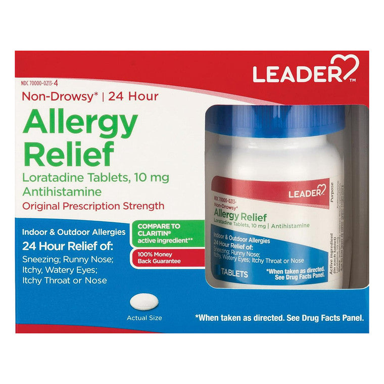 Leader Allergy Relief Antihistamine Loratadine 10 Mg Tablets