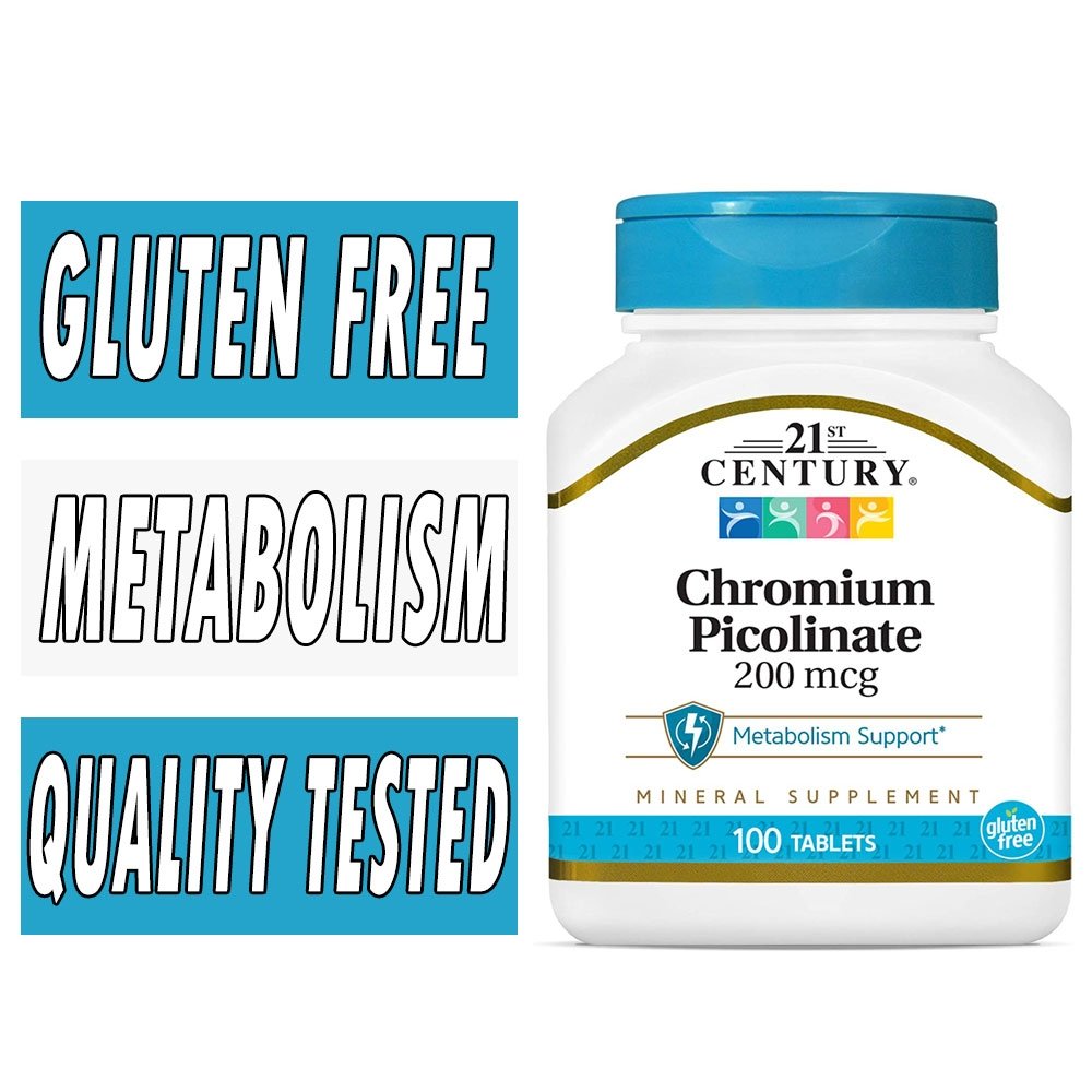 21st Century Chromium Picolinate 200 Mcg Tablets