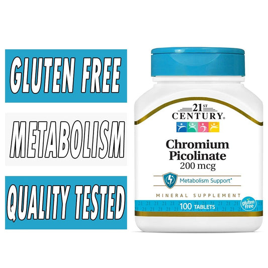 21st Century Chromium Picolinate 200 Mcg Tablets