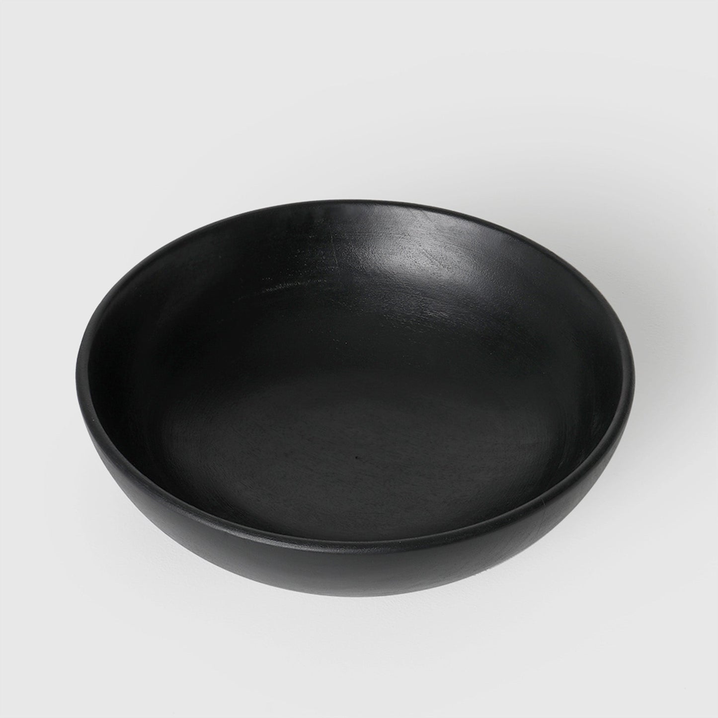 Mango Wood Salad Bowl 33.8 oz | Midnight Black Wooden Serving Bowl