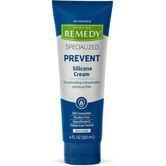 Medline Remedy Intensive Skin Therapy Hydraguard-D Silicone Barrier Cream, Nourishing And Soothing, 4 Ounce
