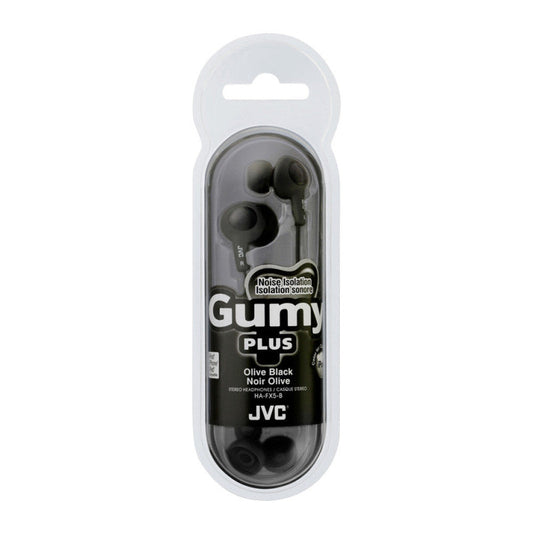 JVC HAFR6B Gumy Plus Earbuds With Remote & Microphone Black