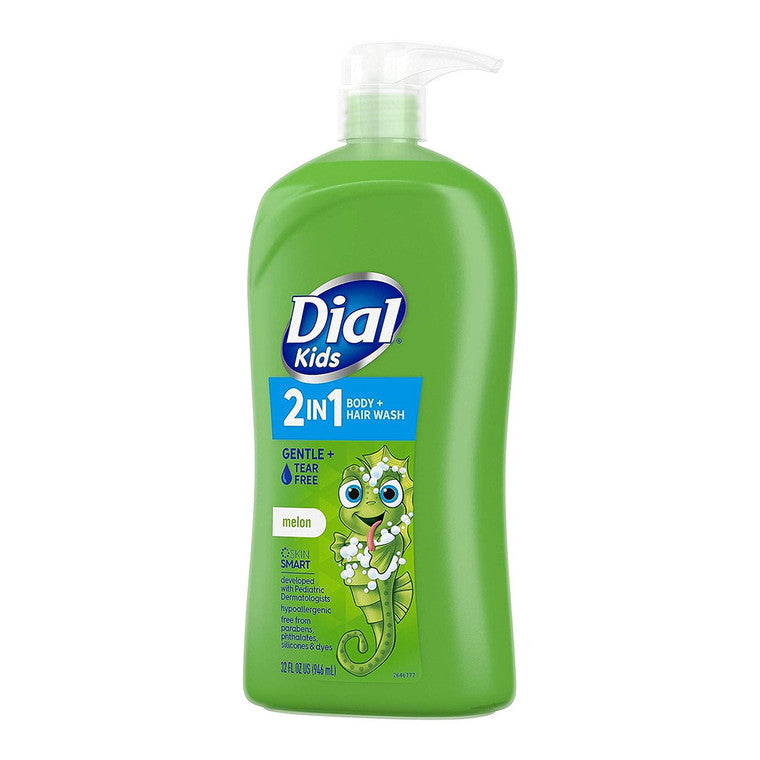 Dial Kids 2-in-1 Body+Hair Wash, Melon, 32 Fl Oz