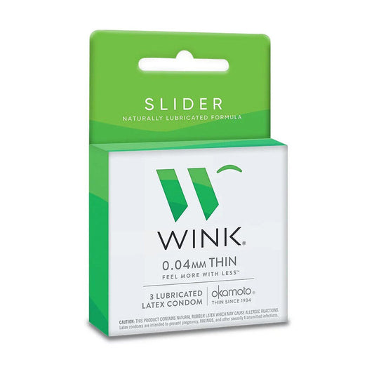 Okamoto Condoms Wink Slider 0.04 Mm Thin Lubricated