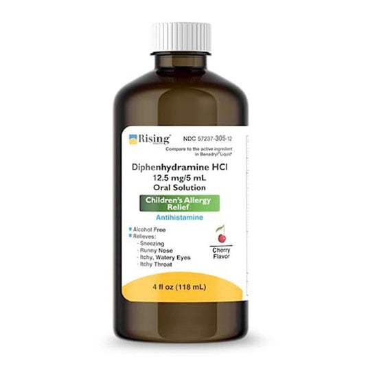 Diphenhydramine Hcl 12.5 Mg, Kids Allergy Syrup, 4 Oz