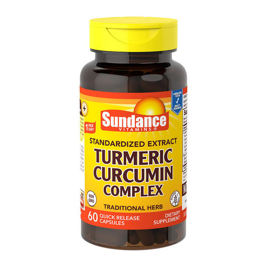 Sundance Vitamins Standardized Turmeric Curcumin Complex Quick Release Capsules, 1000 Mg, 60 Tabs