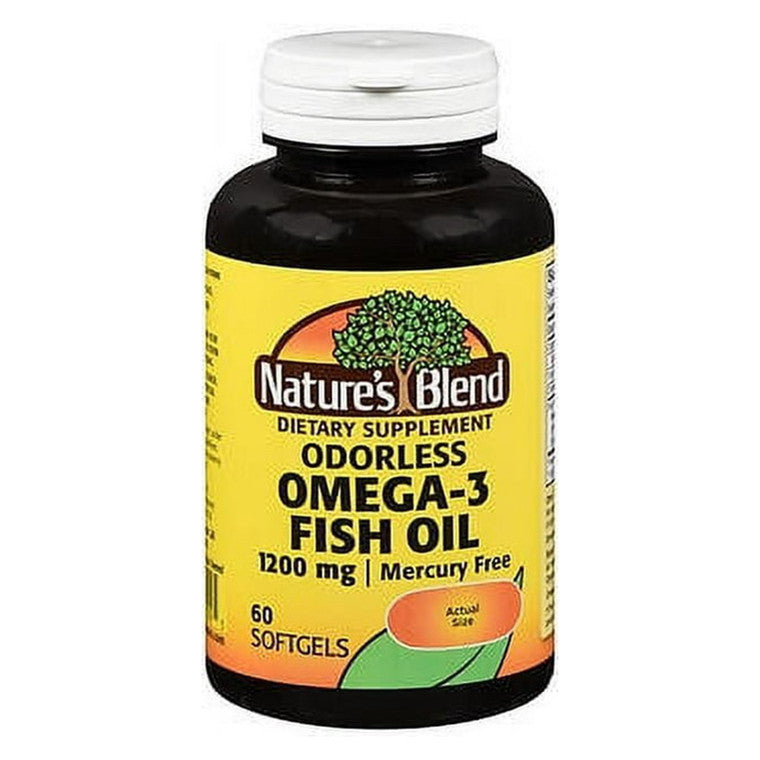 Nature's Blend Odorless Omega 3 Fish Oil 1200 Mg Softgels